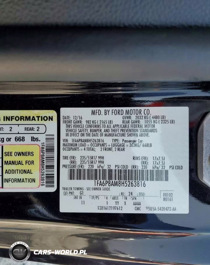 2017 Ford Mustang VIN:1FA6P8AM8H5263816 - 12