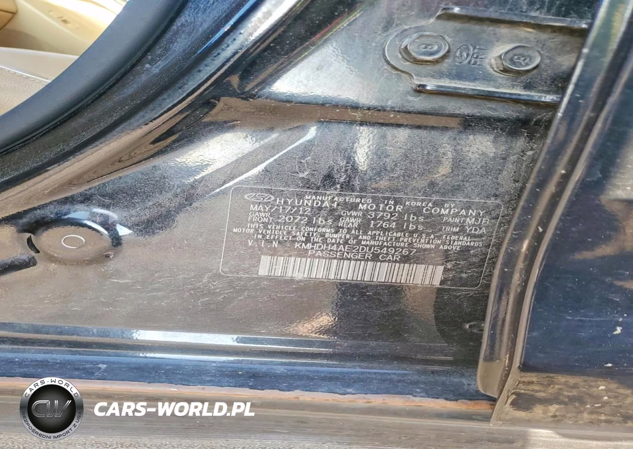 2013 Hyundai Elantra Limited VIN:KMHDH4AE2DU549267 - 12