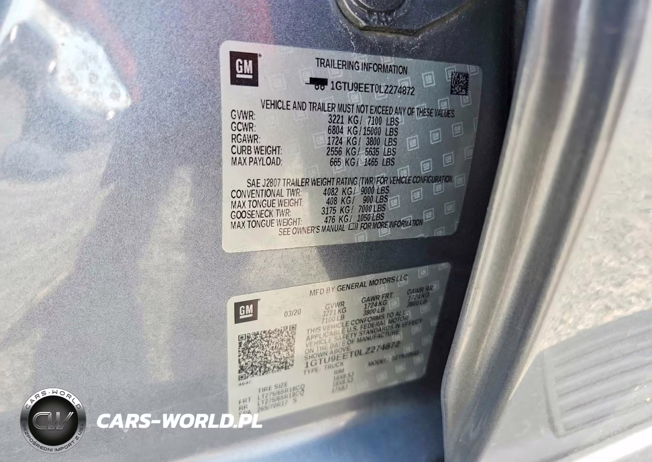 2020 GMC Sierra K1500 At4 VIN:1GTU9EET0LZ274872 - 13