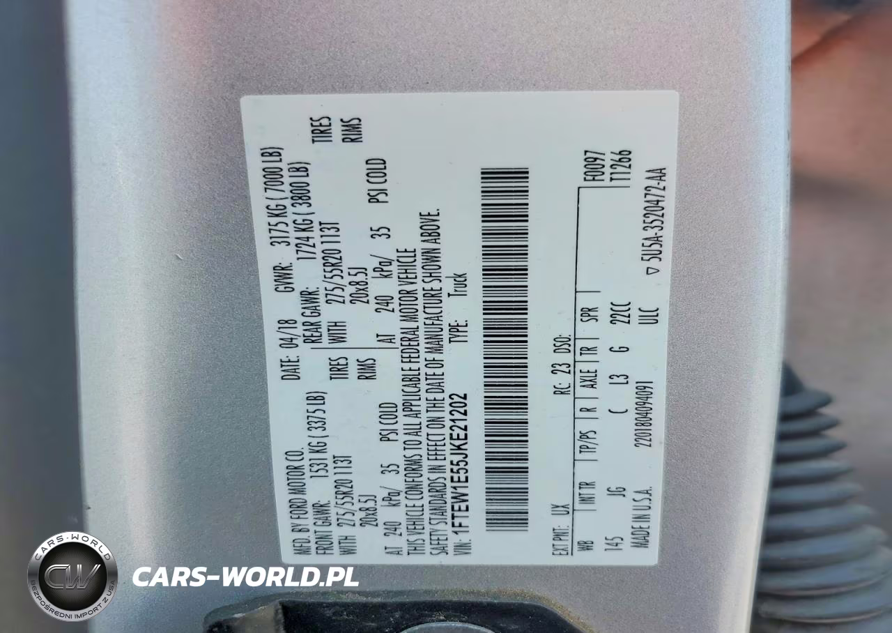 2018 Ford F150 Supercrew VIN:1FTEW1E55JKE21202 - 13