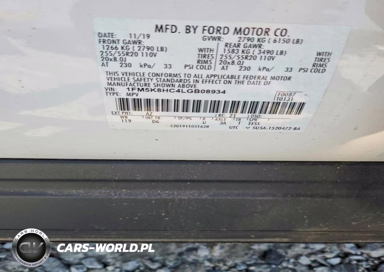 2020 Ford Explorer Platinum VIN:1FM5K8HC4LGB08934 - 14