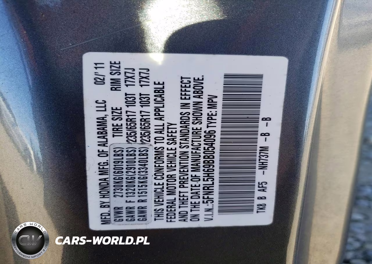 2011 Honda Odyssey Exl VIN:5FNRL5H69BB054096 - 13
