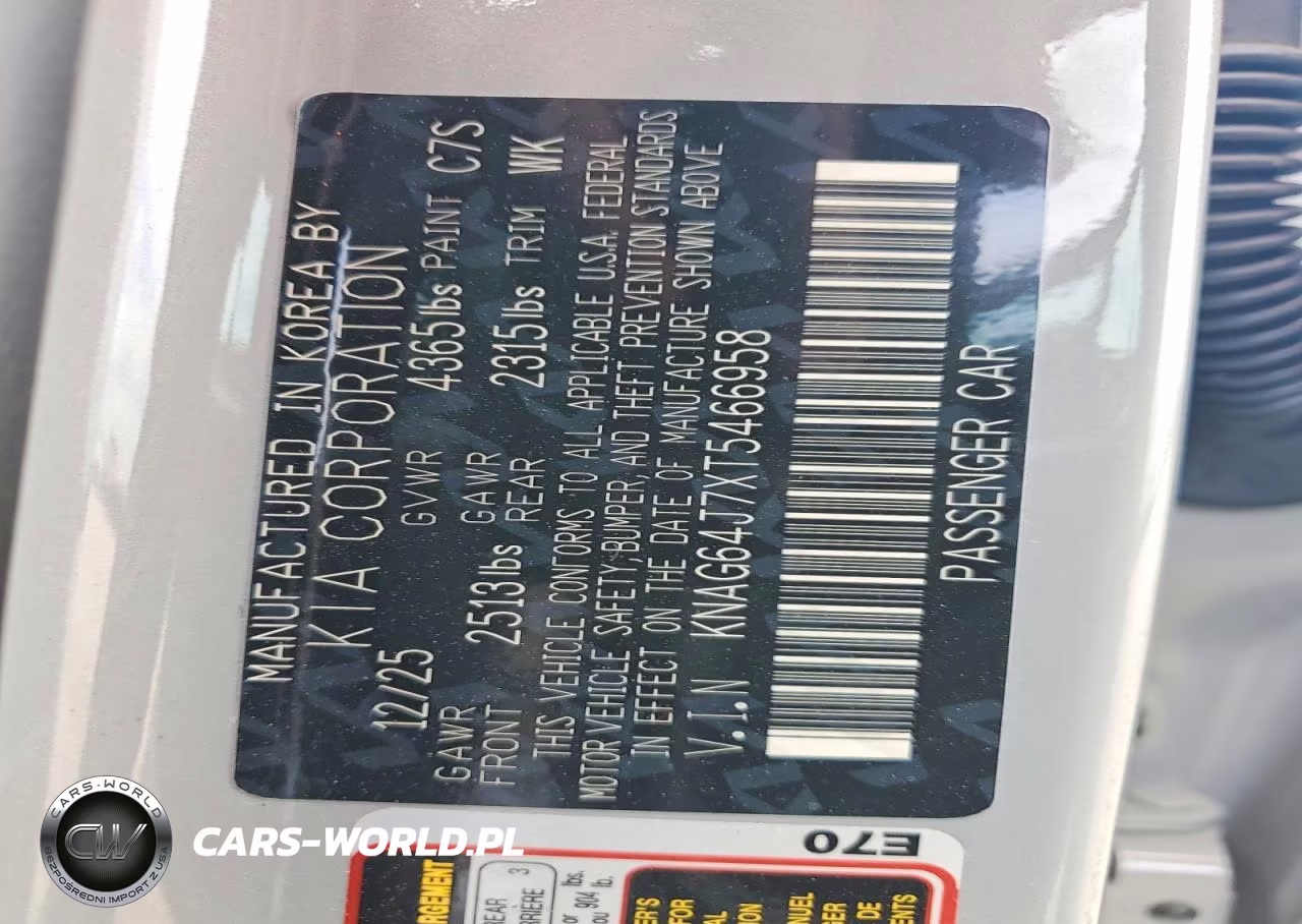 2026 Kia K5 Gt Line VIN:KNAG64J7XT5466958 - 12