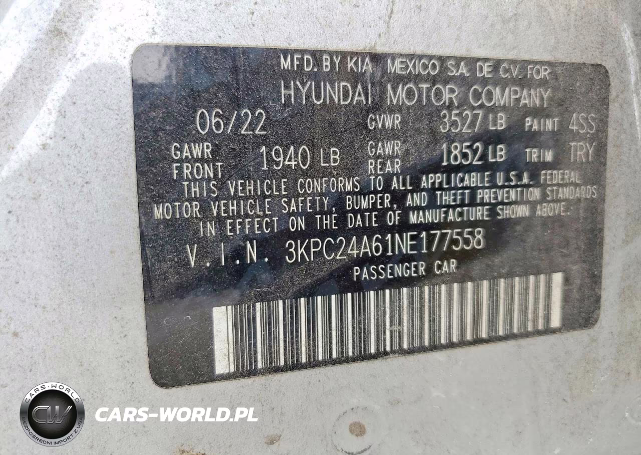2022 Hyundai Accent Se VIN:3KPC24A61NE177558 - 12