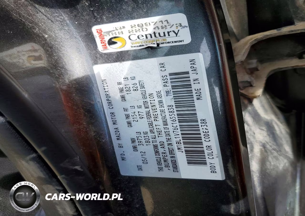 2012 Mazda 3 I VIN:JM1BL1V76C1655838 - 13