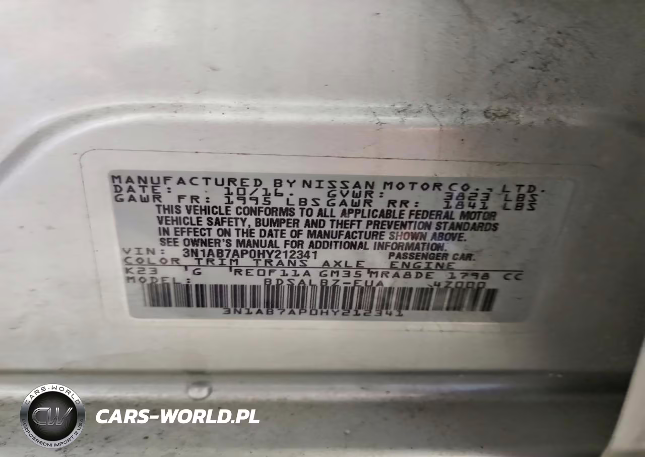 2017 Nissan Sentra S VIN:3N1AB7AP0HY212341 - 13