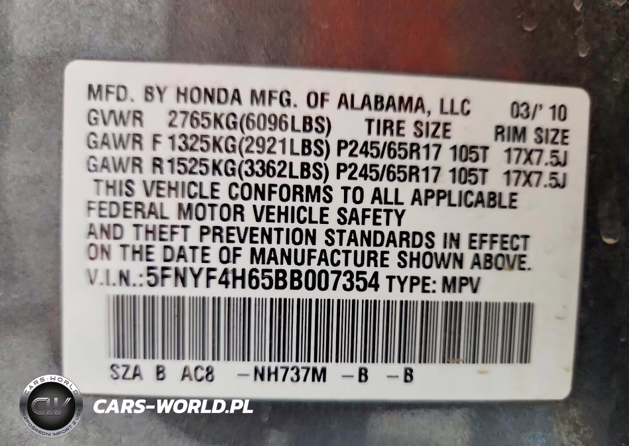 2011 Honda Pilot Exl VIN:5FNYF4H65BB007354 - 14