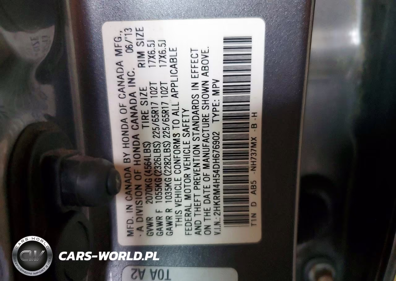 2013 Honda Cr-V Ex VIN:2HKRM4H54DH676902 - 12