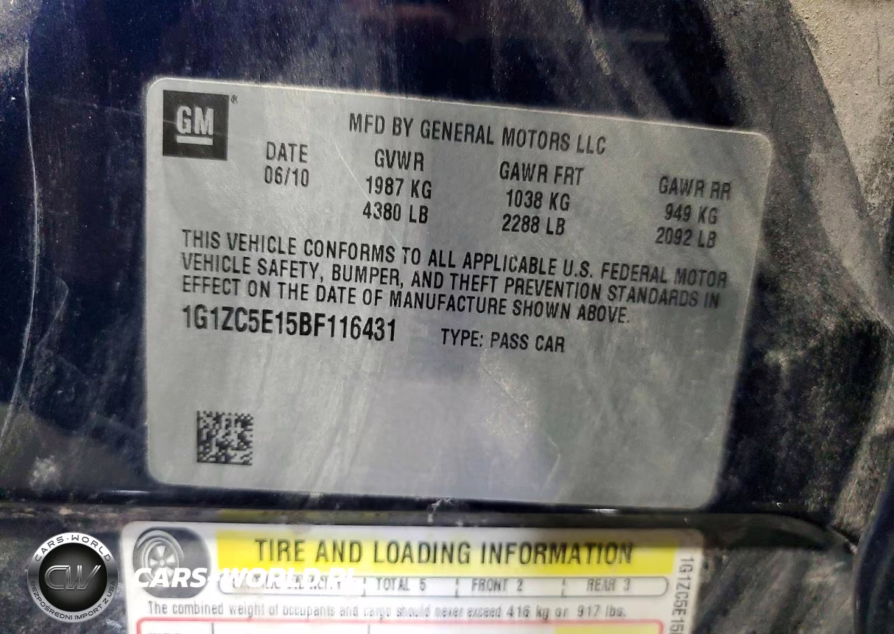 2011 Chevrolet Malibu 1Lt VIN:1G1ZC5E15BF116431 - 12