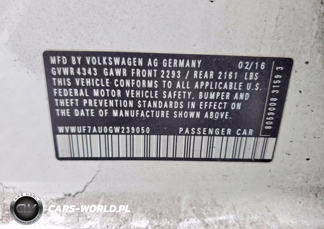 2016 Volkswagen Golf R VIN:WVWUF7AU0GW239050 - 12