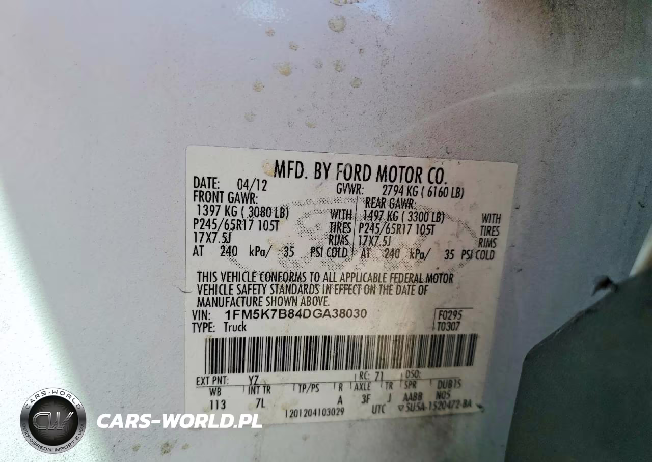 2013 Ford Explorer VIN:1FM5K7B84DGA38030 - 13