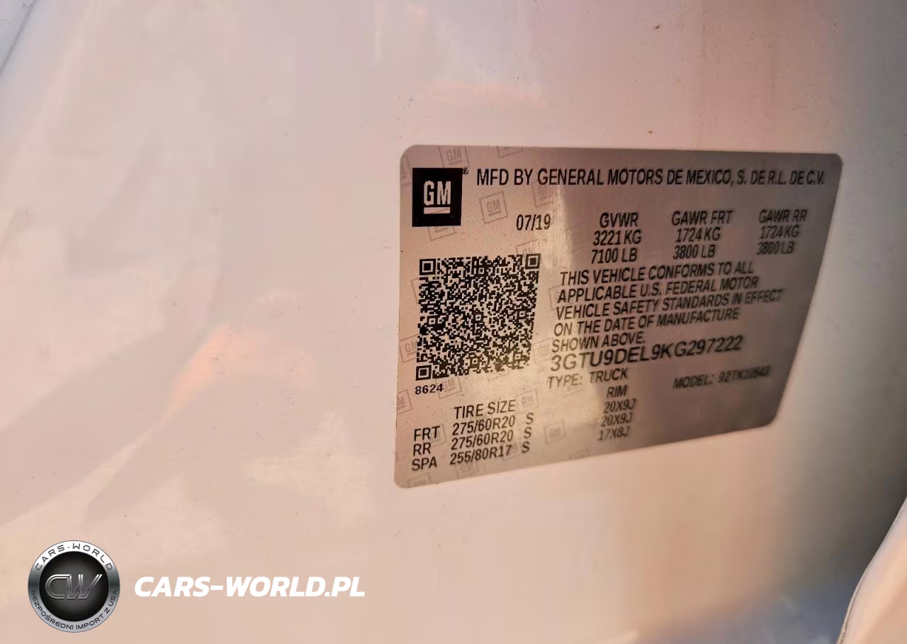 2019 GMC Sierra K1500 Slt VIN:3GTU9DEL9KG297222 - 12