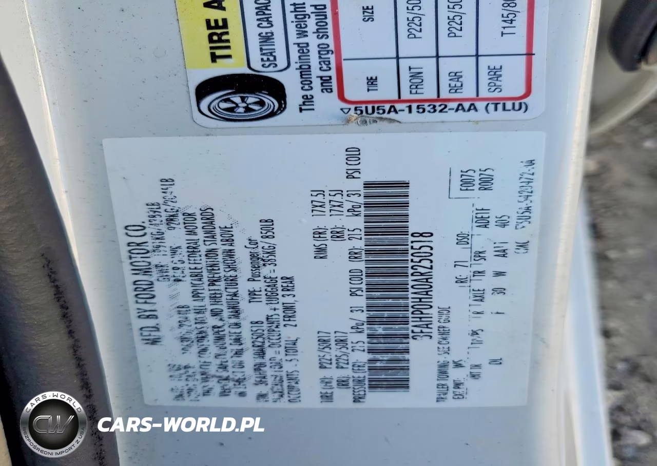 2010 Ford Fusion Se VIN:3FAHP0HA0AR250518 - 12