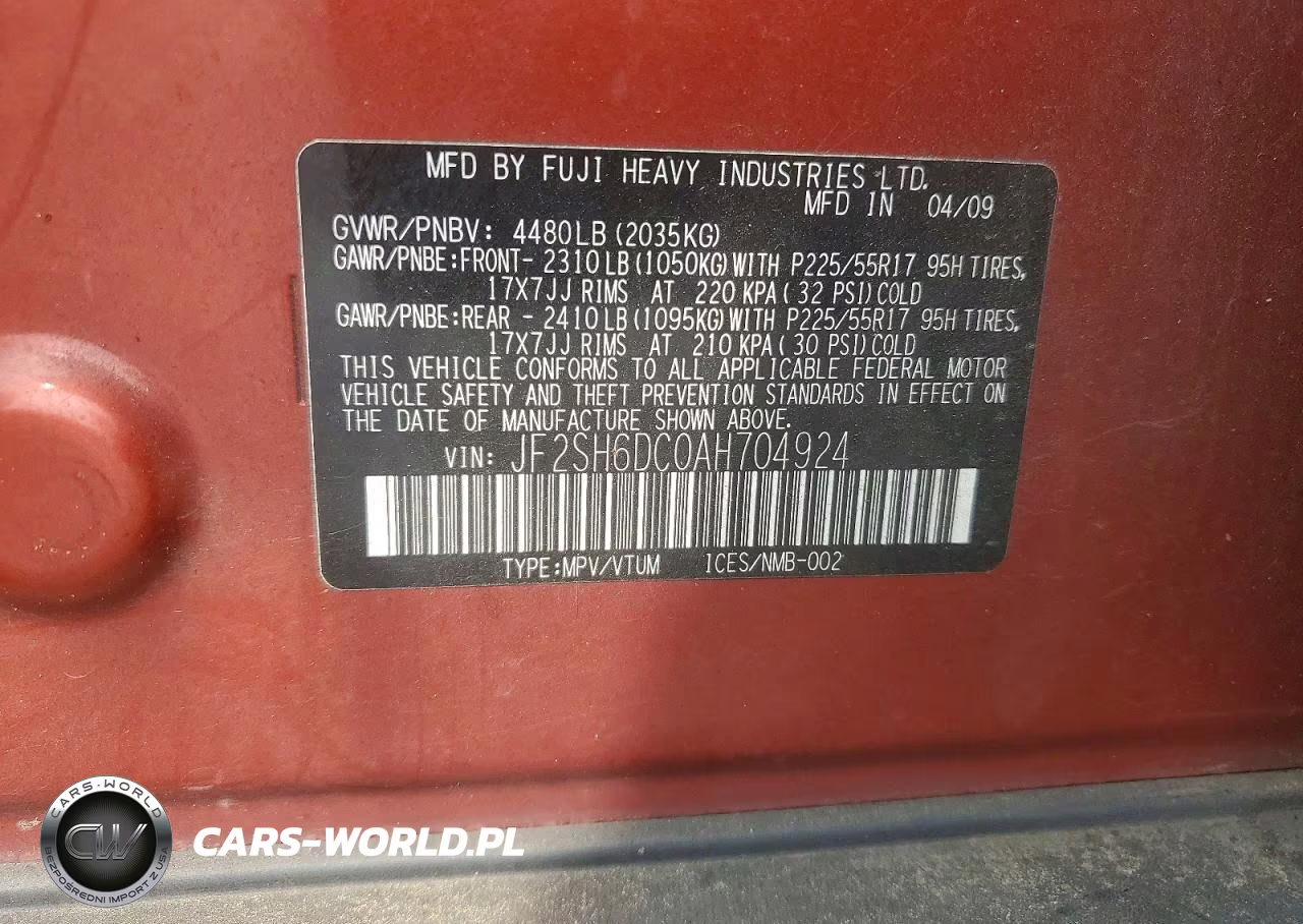 2010 Subaru Forester 2.5X Limited VIN:JF2SH6DC0AH704924 - 14