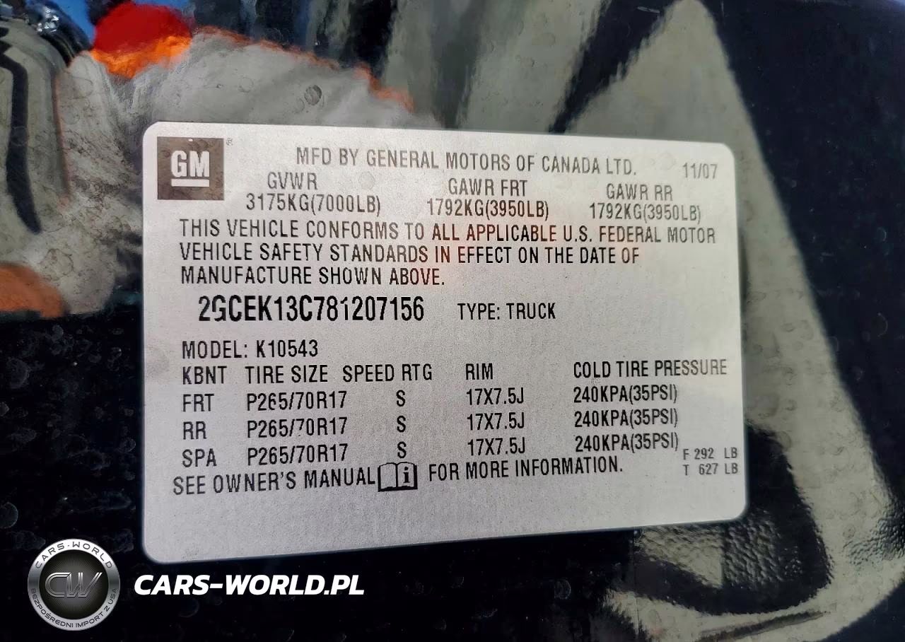 2008 Chevrolet Silverado K1500 VIN:2GCEK13C781207156 - 12