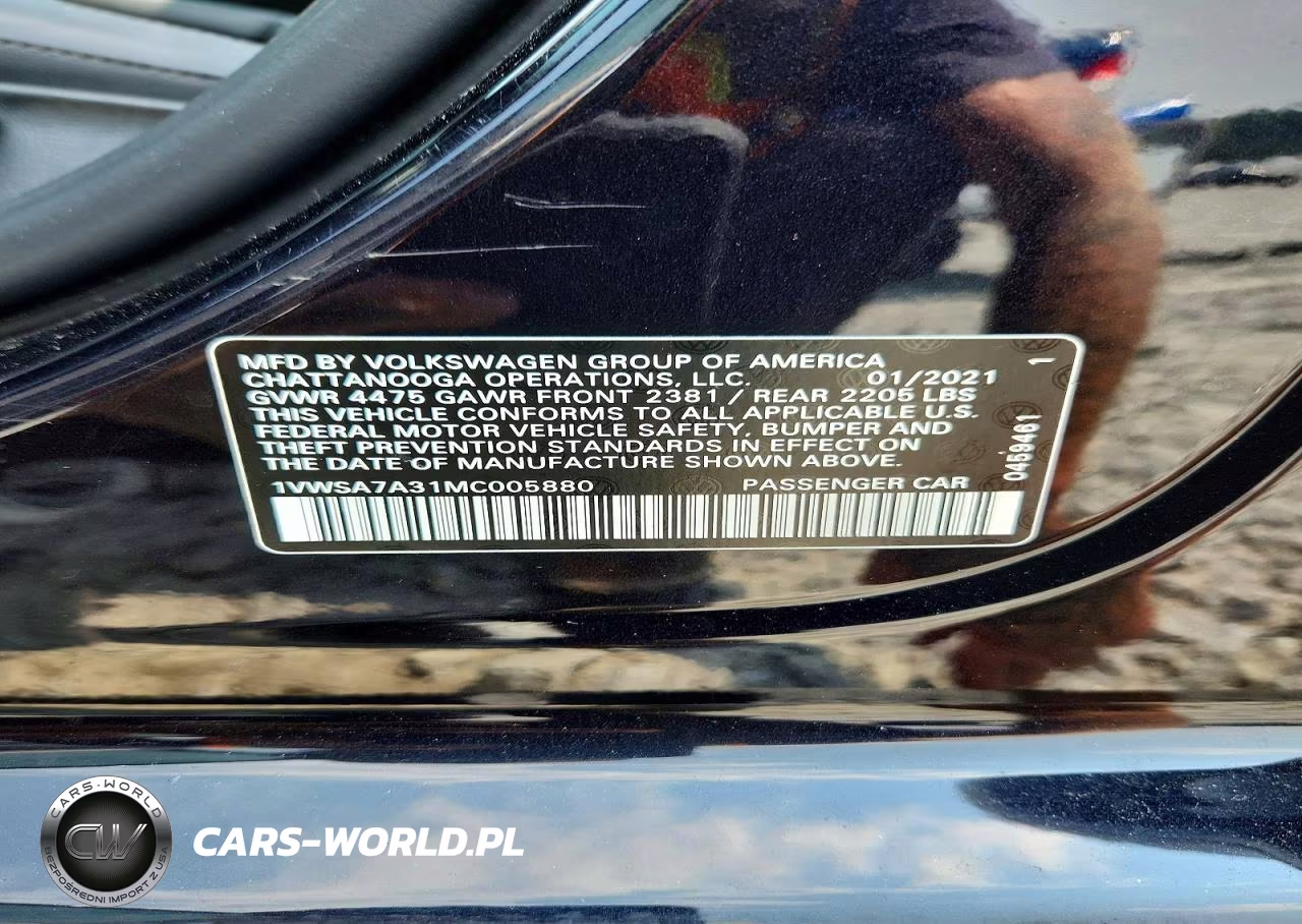 2021 Volkswagen Passat Se VIN:1VWSA7A31MC005880 - 12