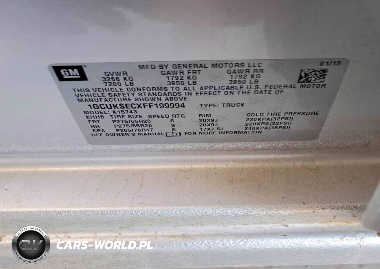 2015 Chevrolet Silverado K1500 Ltz VIN:1GCUKSECXFF199994 - 12