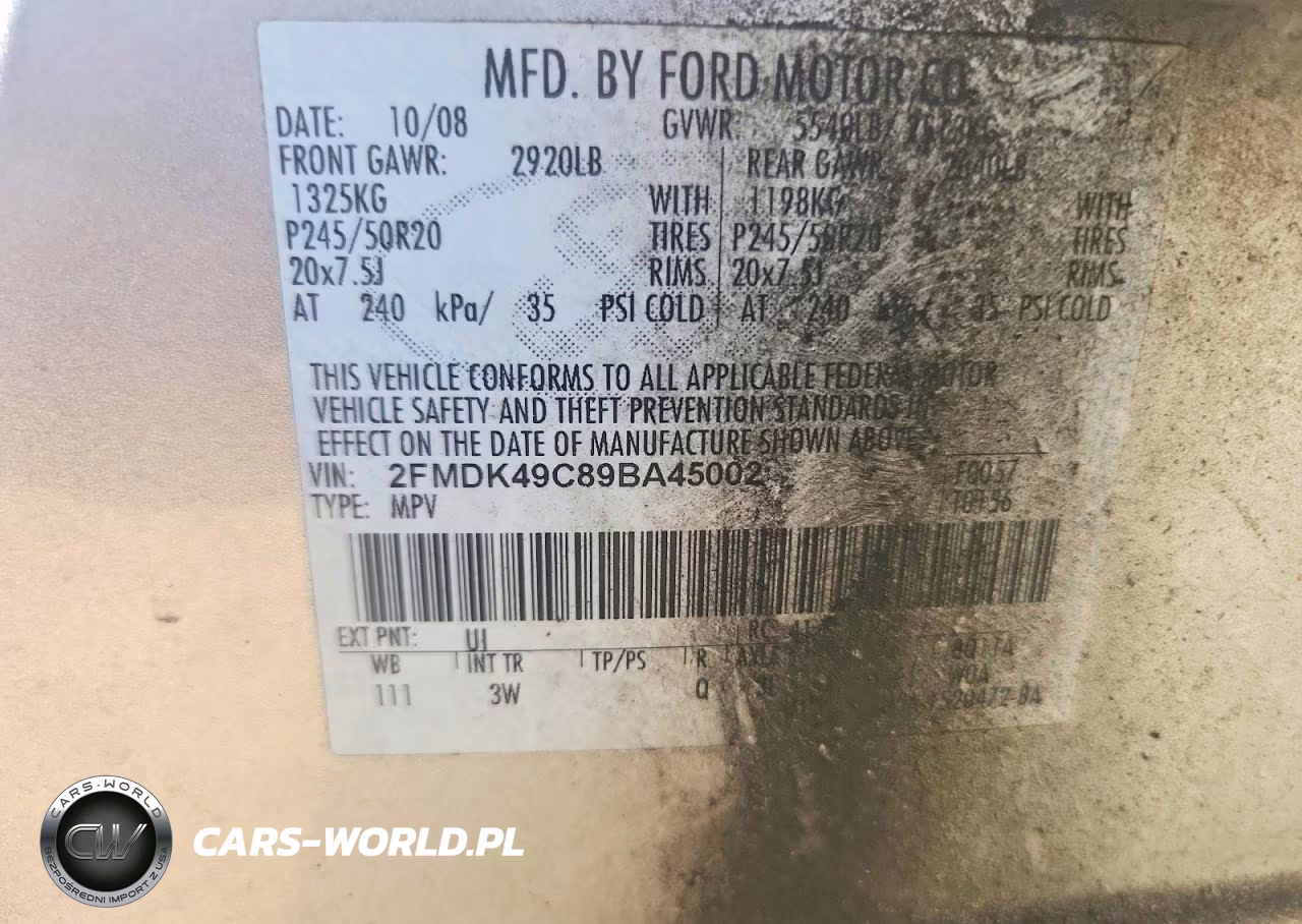 2009 Ford Edge Limited VIN:2FMDK49C89BA45002 - 12