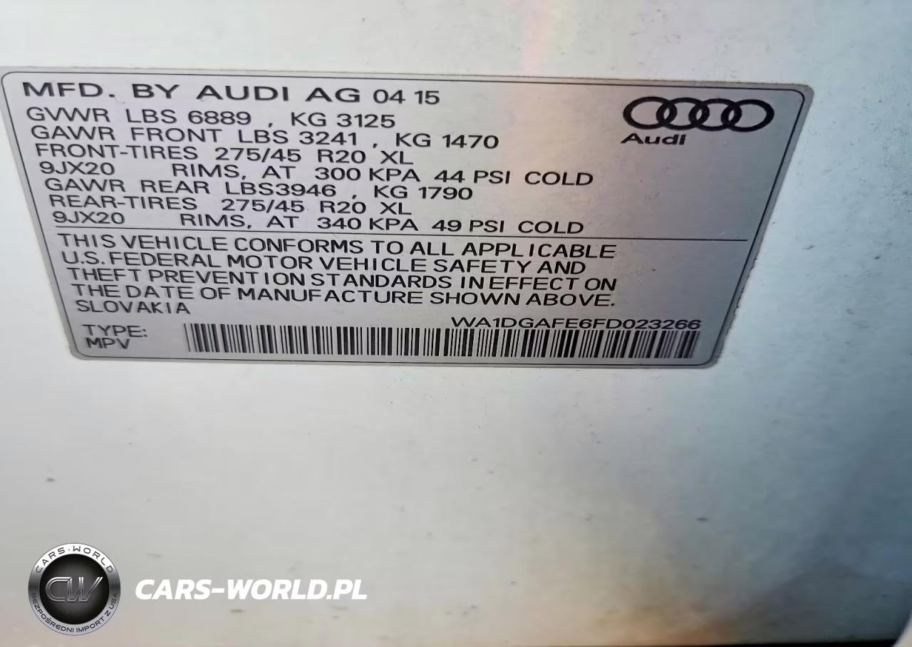 2015 Audi Q7 Prestige VIN:WA1DGAFE6FD023266 - 13