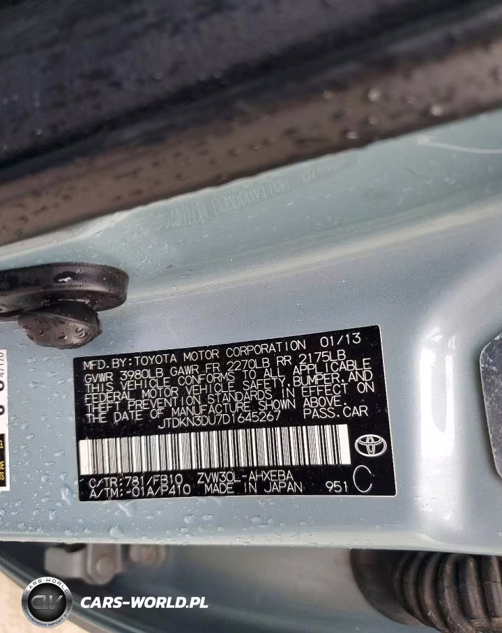 2013 Toyota Prius Three VIN:JTDKN3DU7D1645267 - 12