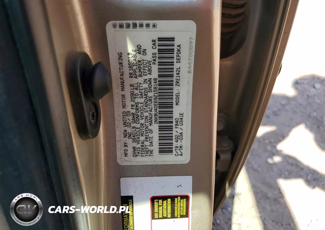 2009 Toyota Corolla Le VIN:1NXBU40E69Z158148 - 12