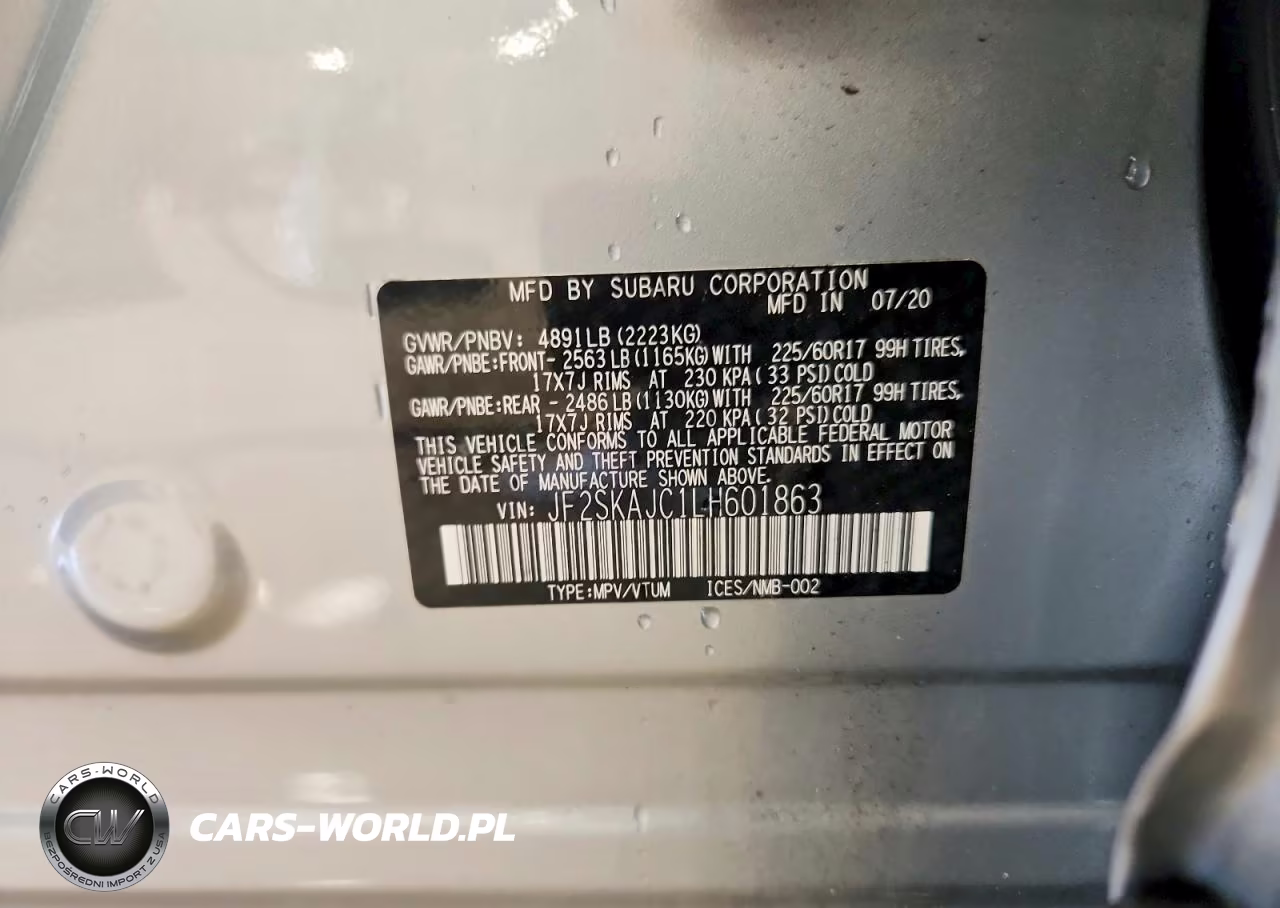 2020 Subaru Forester Premium VIN:JF2SKAJC1LH601863 - 12