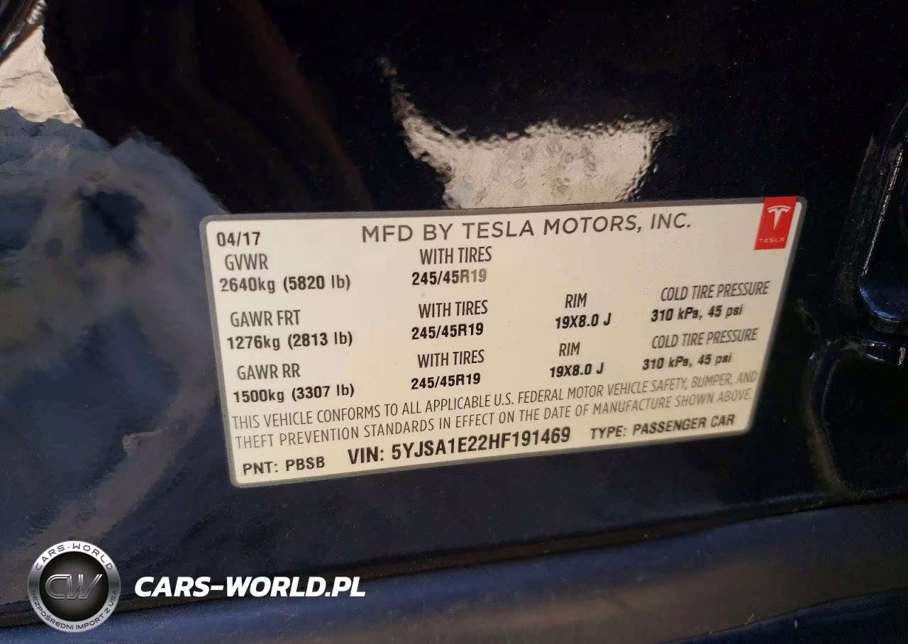 2017 Tesla Model S VIN:5YJSA1E22HF191469 - 13