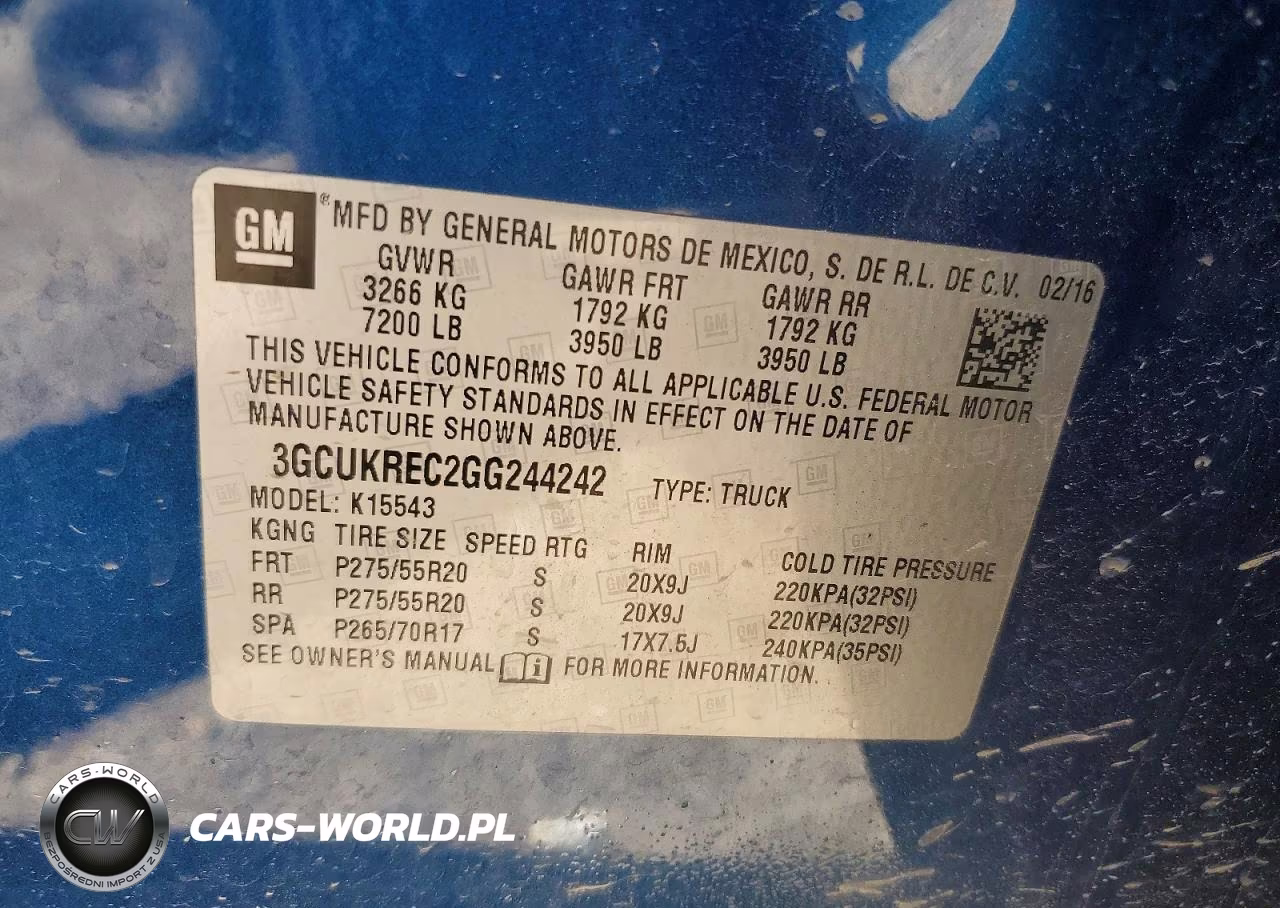 2016 Chevrolet Silverado K1500 Lt VIN:3GCUKREC2GG244242 - 12