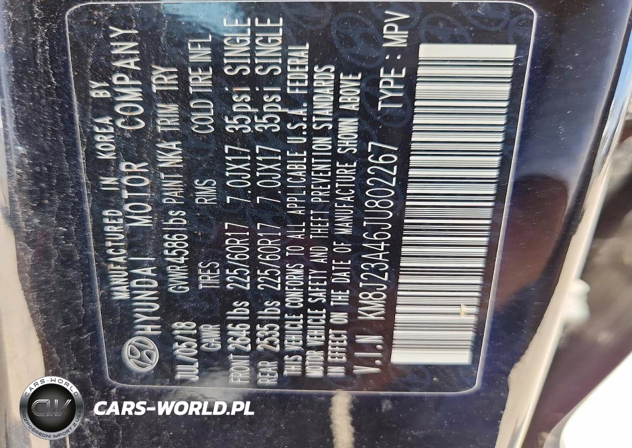 2018 Hyundai Tucson Se VIN:KM8J23A46JU802267 - 13