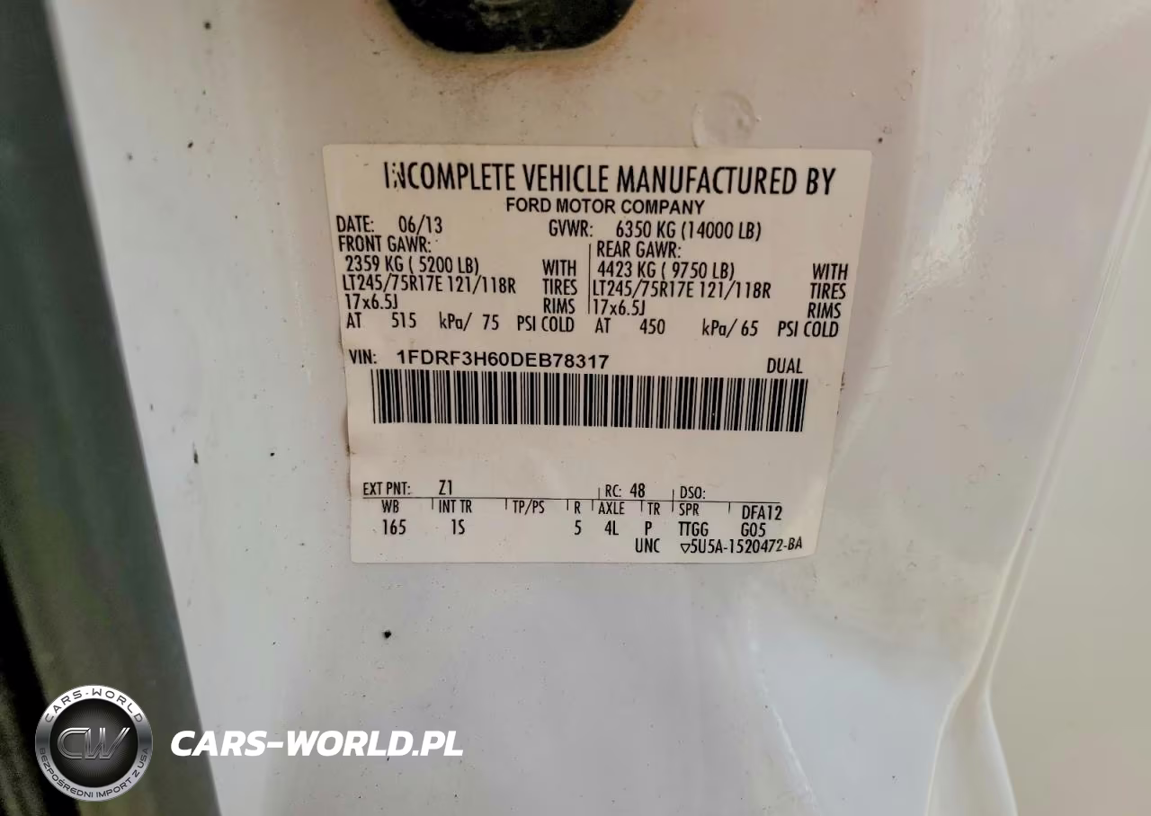 2013 Ford F350 Super Duty VIN:1FDRF3H60DEB78317 - 12