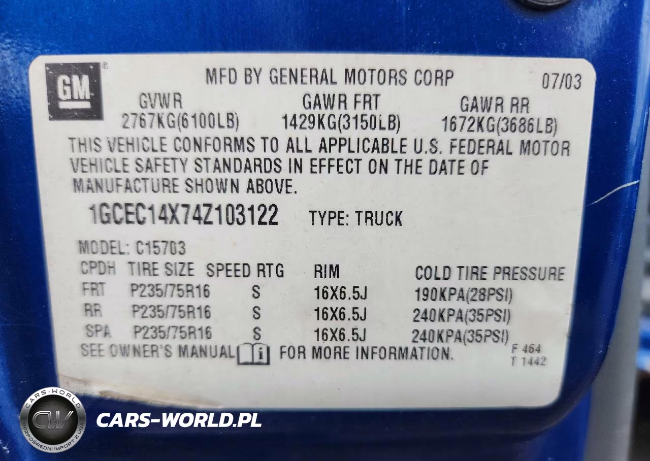 2004 Chevrolet Silverado C1500 VIN:1GCEC14X74Z103122 - 13
