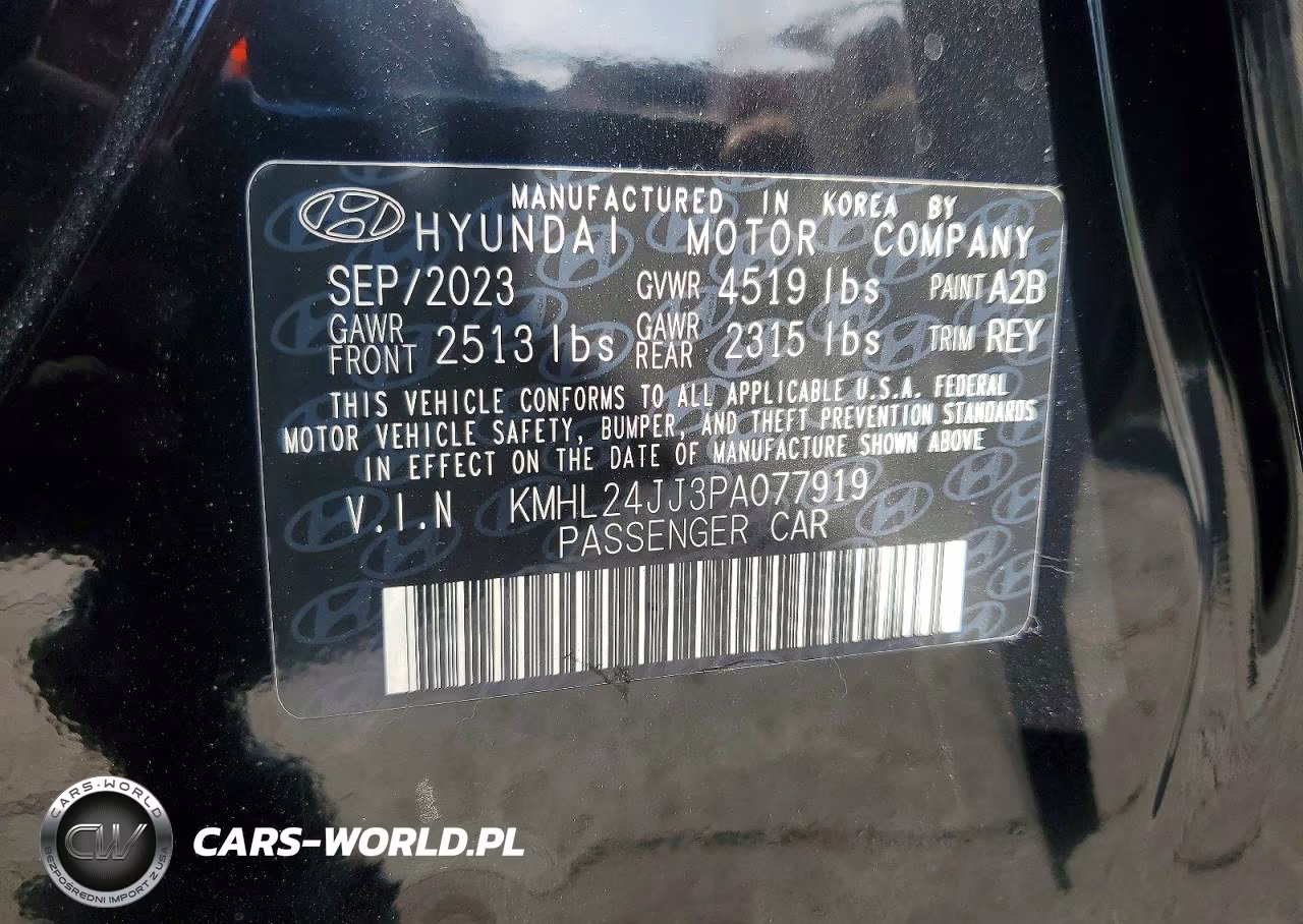 2023 Hyundai Sonata Hybrid Blue VIN:KMHL24JJ3PA077919 - 12
