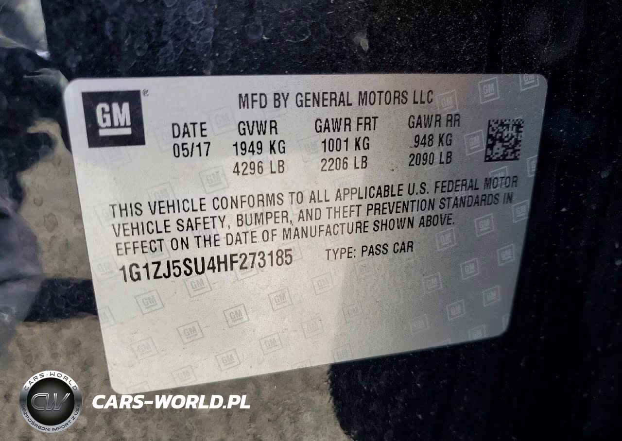 2017 Chevrolet Malibu Hybrid VIN:1G1ZJ5SU4HF273185 - 13
