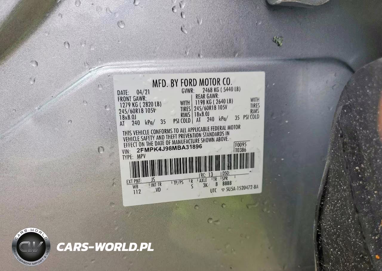2021 Ford Edge Sel VIN:2FMPK4J98MBA31896 - 13