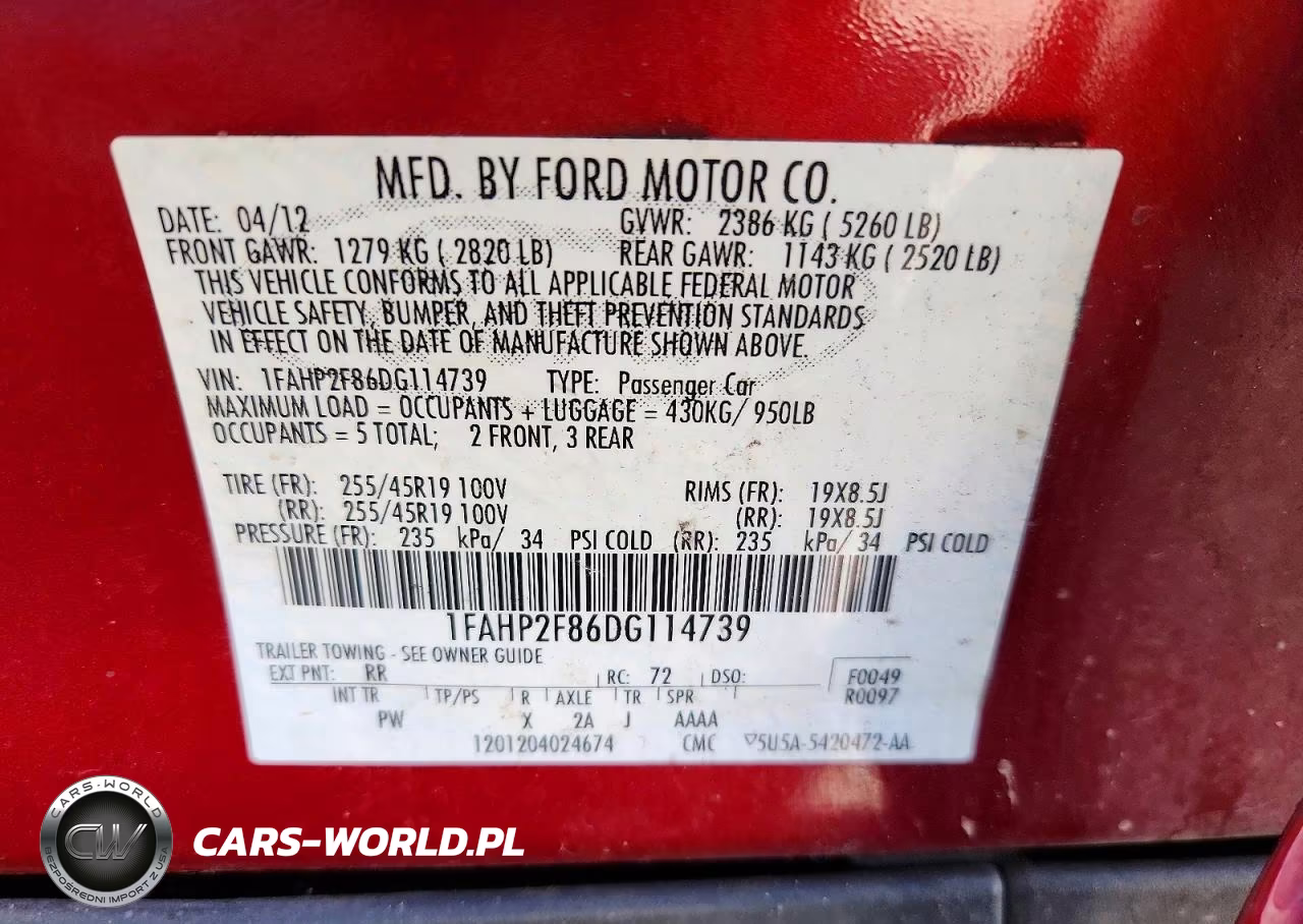 2013 Ford Taurus Limited VIN:1FAHP2F86DG114739 - 12