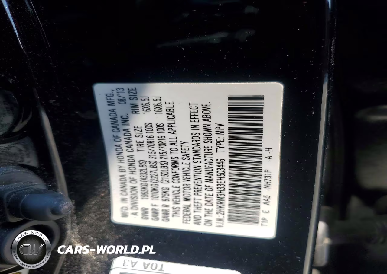 2014 Honda Cr-V Lx VIN:2HKRM3H33EH503446 - 12