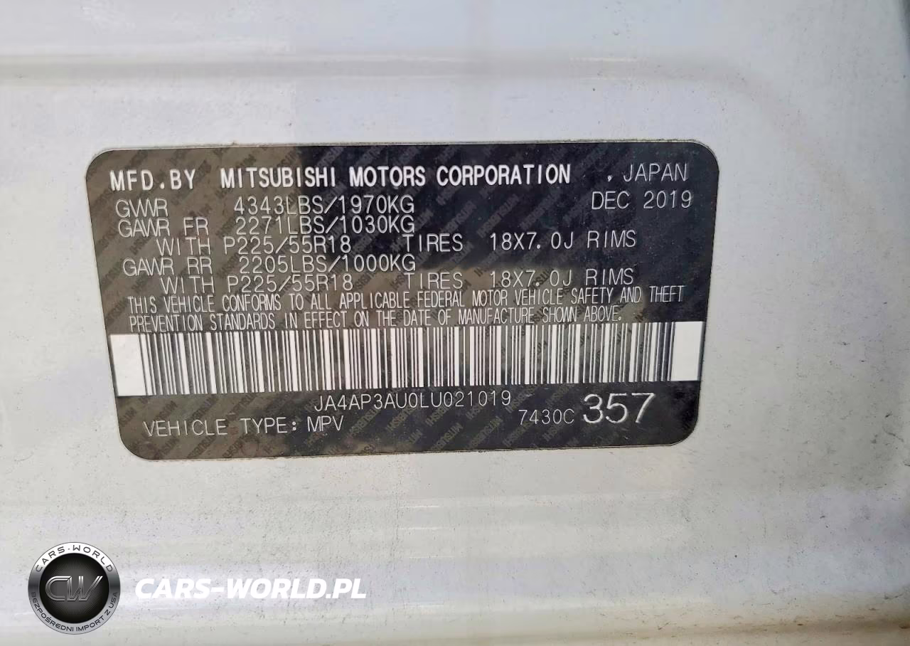 2020 Mitsubishi Outlander Sport Es VIN:JA4AP3AU0LU021019 - 13
