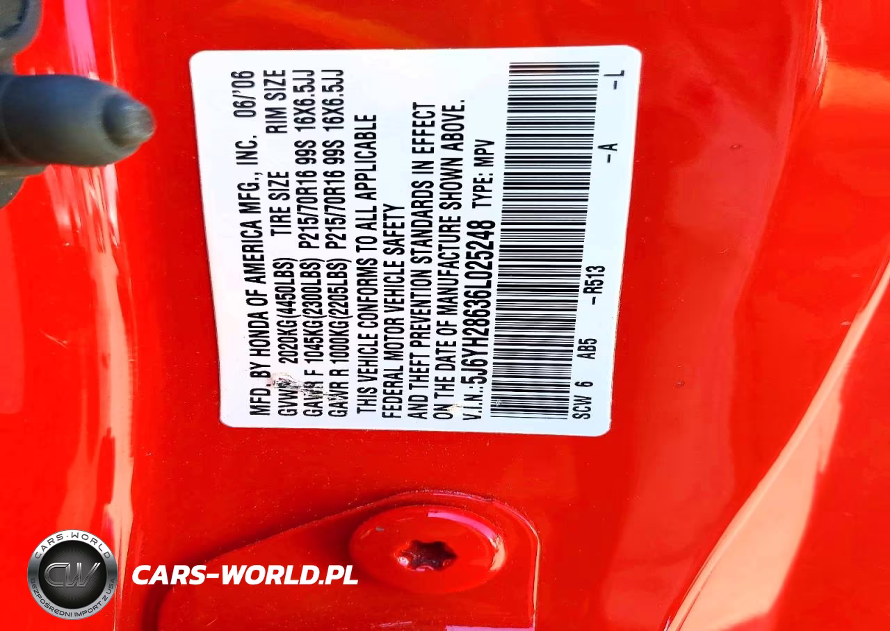 2006 Honda Element Ex VIN:5J6YH28636L025248 - 13