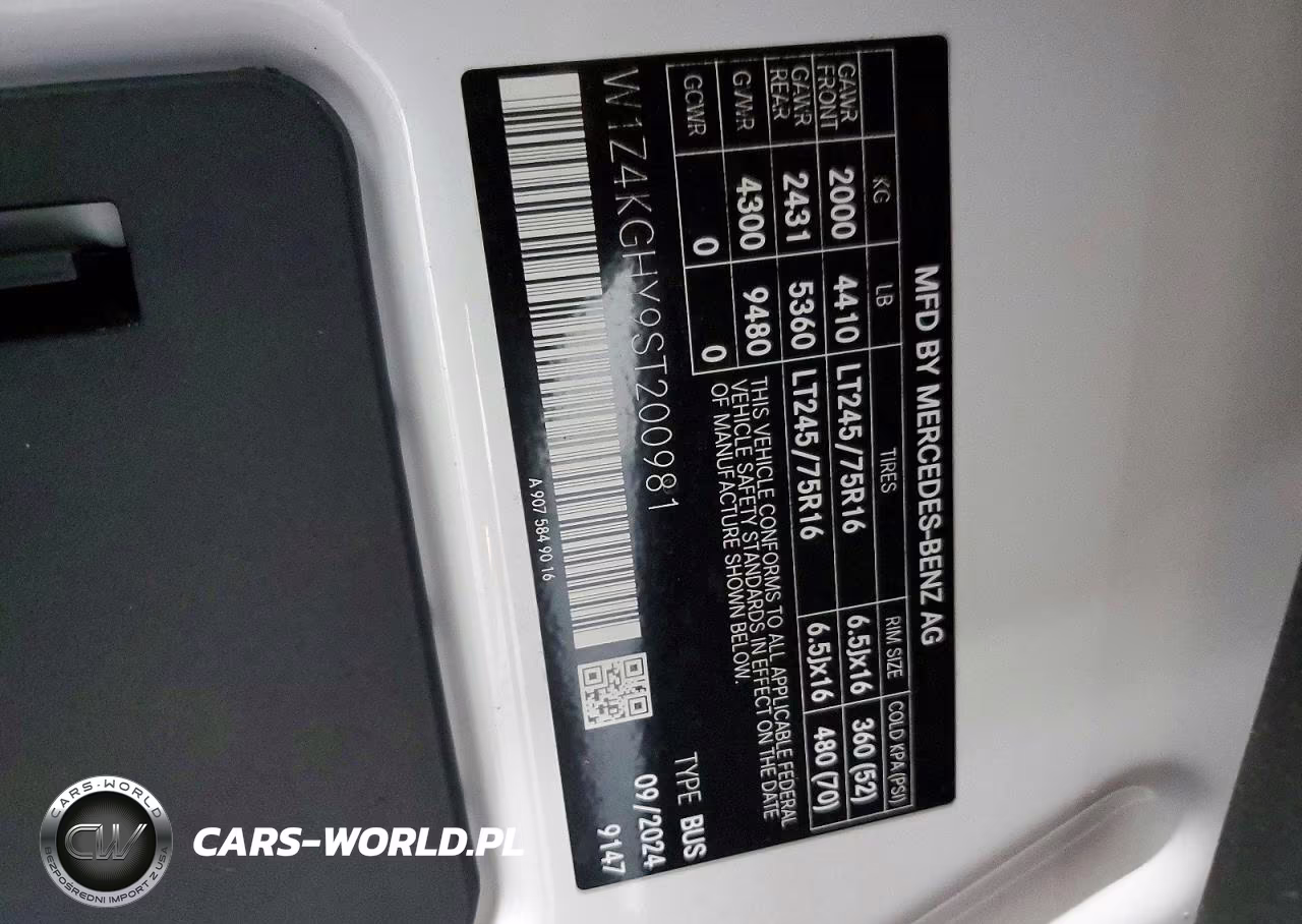 2025 Mercedes-Benz Sprinter 2500 VIN:W1Z4KGHY9ST200981 - 13