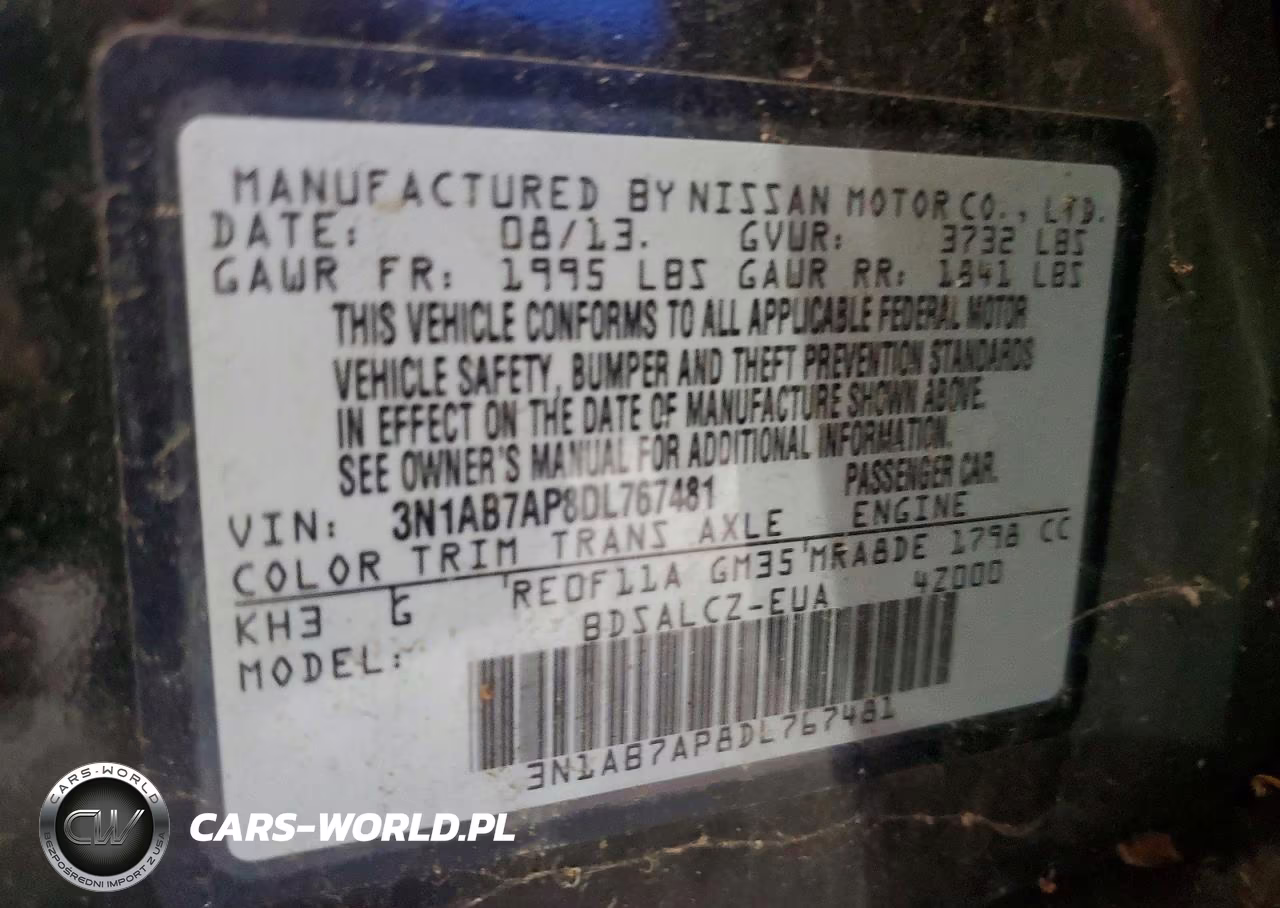 2013 Nissan Sentra S VIN:3N1AB7AP8DL767481 - 12