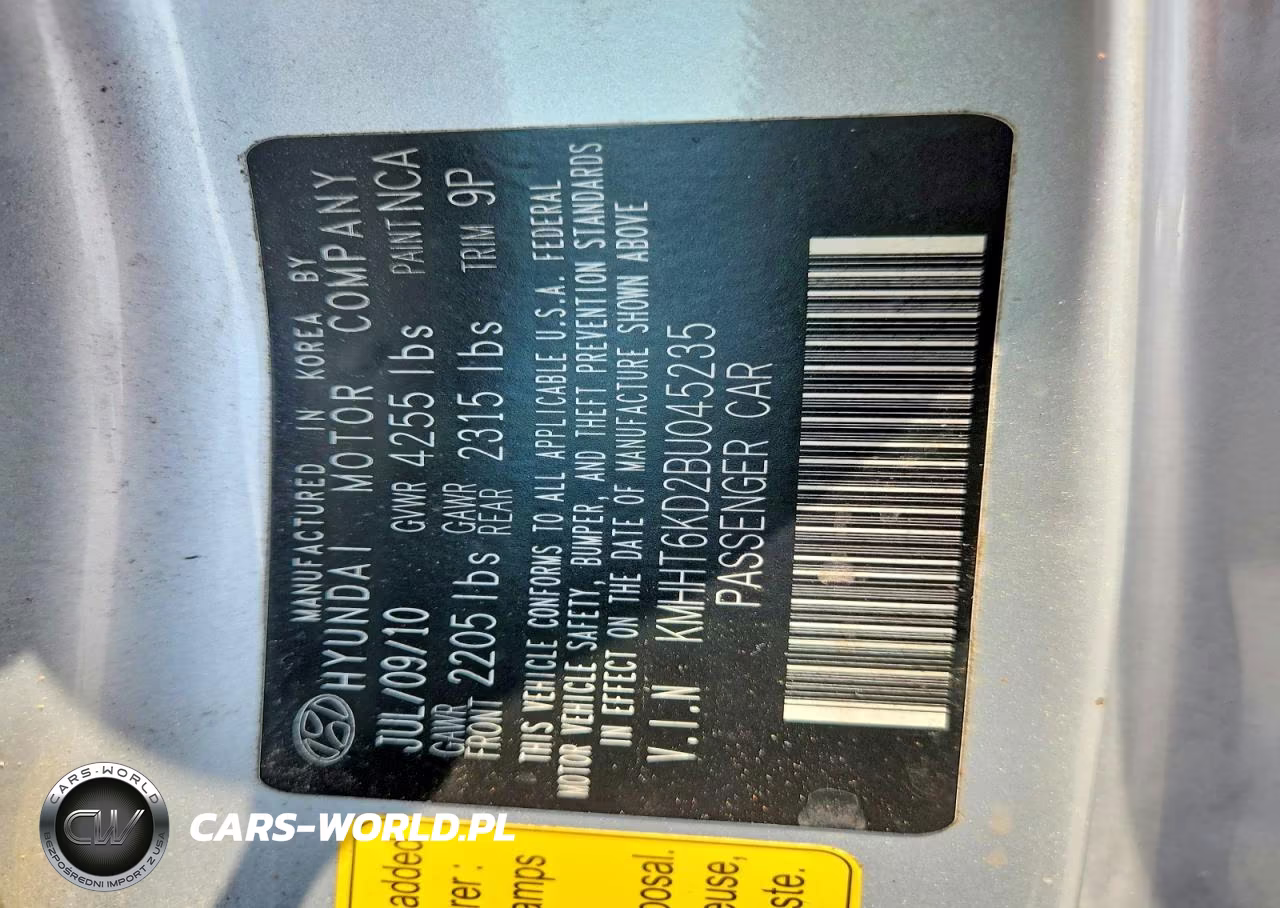2011 Hyundai Genesis Coupe 2.0T Premium VIN:KMHHT6KD2BU045235 - 12
