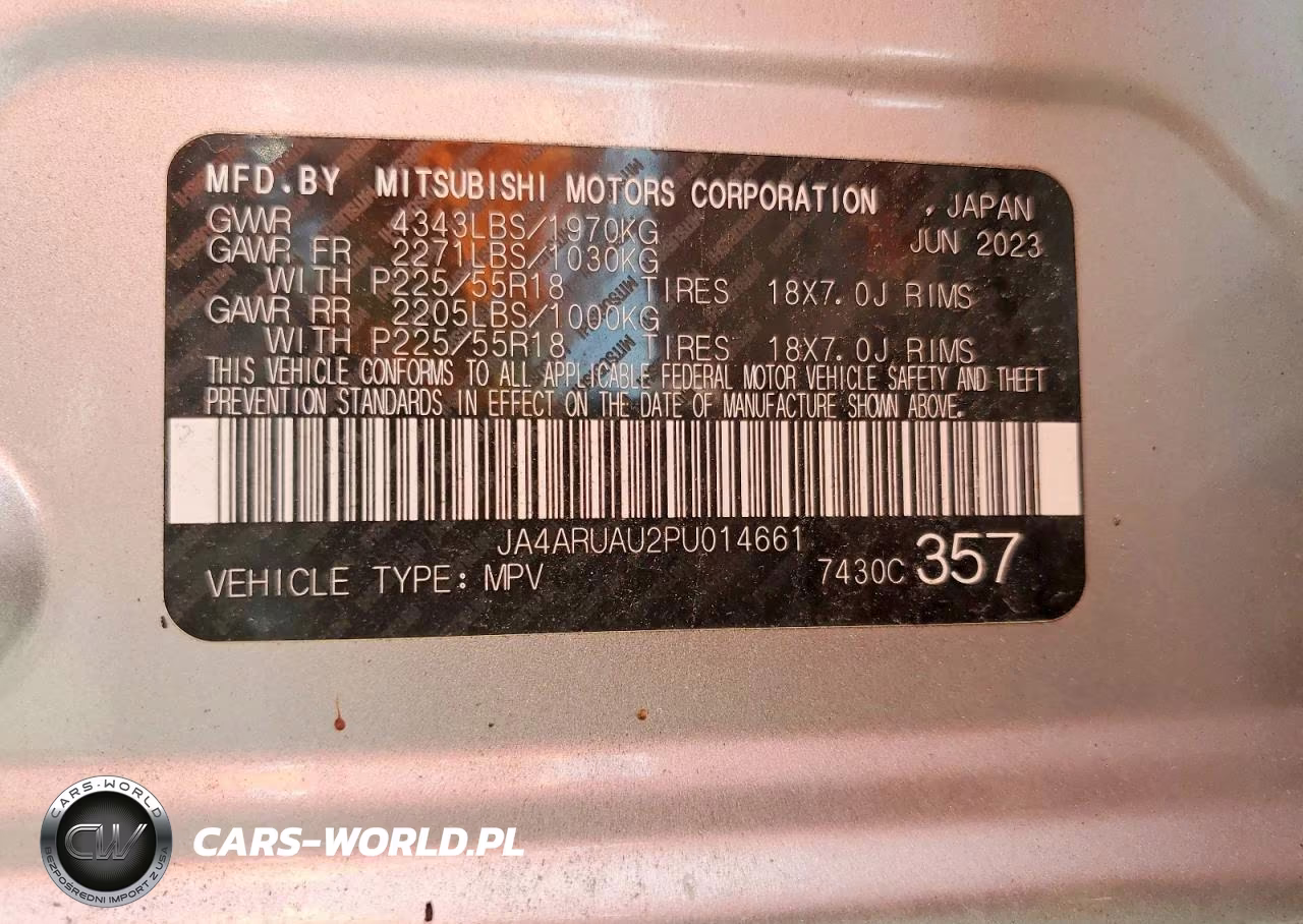 2023 Mitsubishi Outlander Sport S-Se VIN:JA4ARUAU2PU014661 - 13