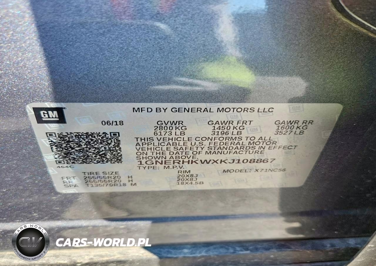 2019 Chevrolet Traverse Lt VIN:1GNERHKWXKJ108867 - 13