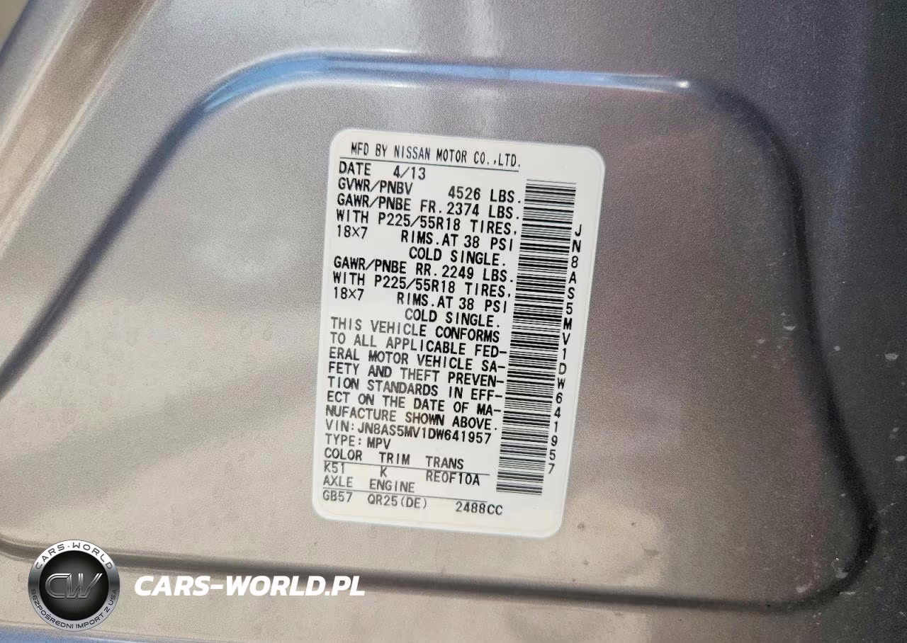 2013 Nissan Rogue S VIN:JN8AS5MV1DW641957 - 13