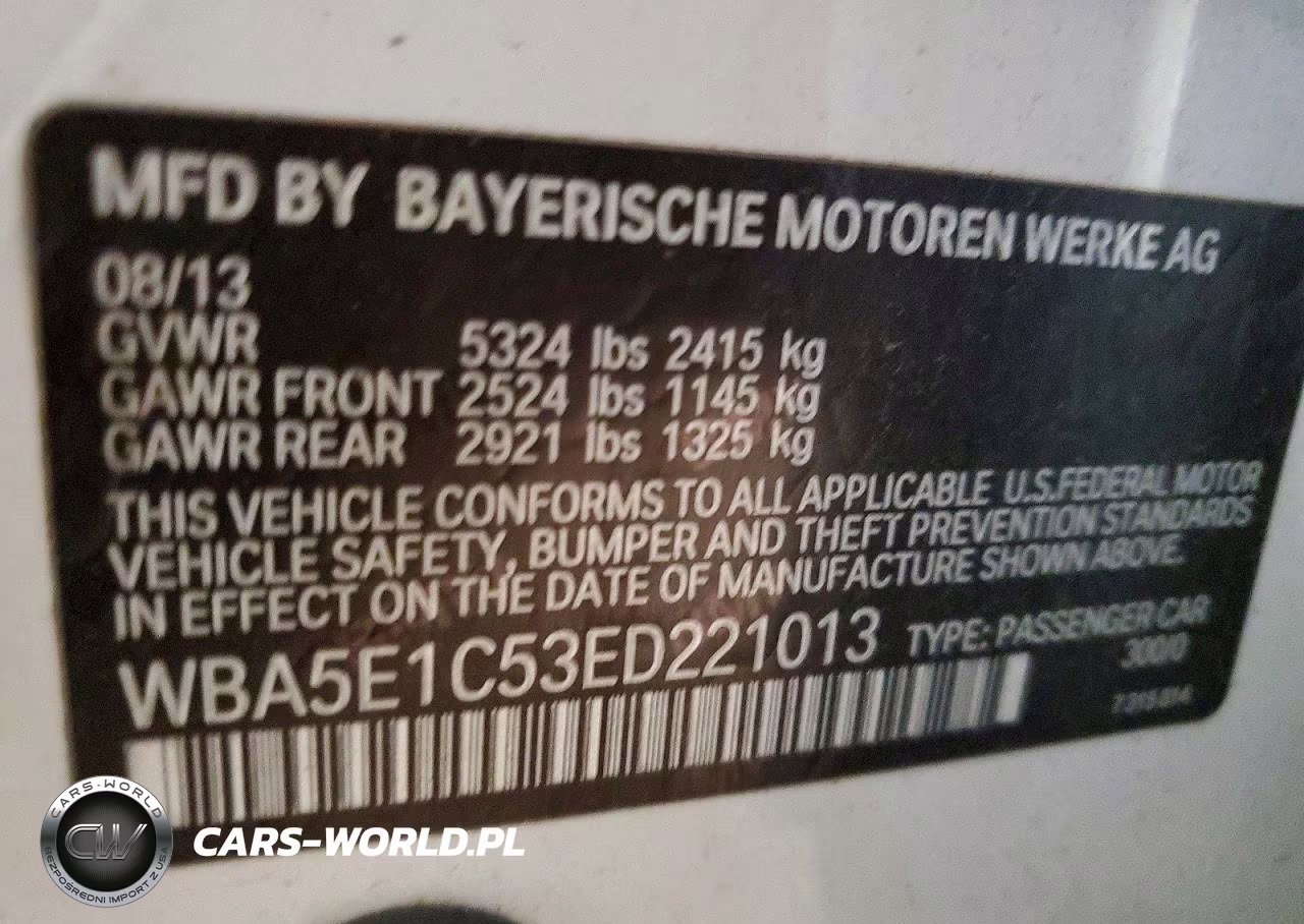 2014 BMW Motorrad Activehybrid 5 VIN:WBA5E1C53ED221013 - 13