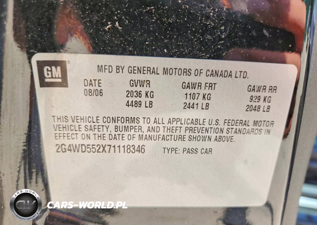 2007 Buick Lacrosse Cxl VIN:2G4WD552X71118346 - 12