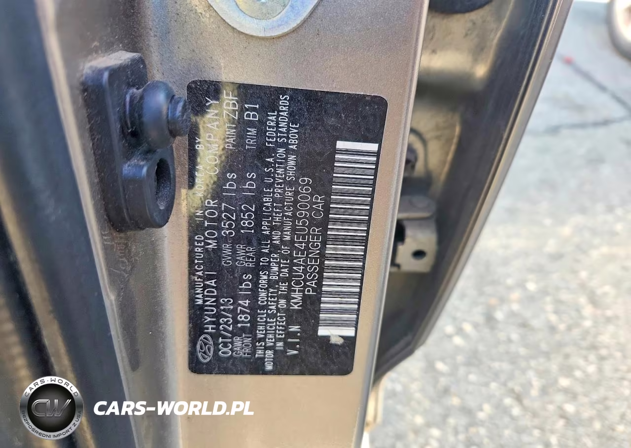 2014 Hyundai Accent Gls VIN:KMHCU4AE4EU590069 - 12