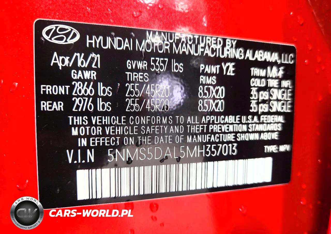 2021 Hyundai Santa Fe Calligraphy VIN:5NMS5DAL5MH357013 - 14