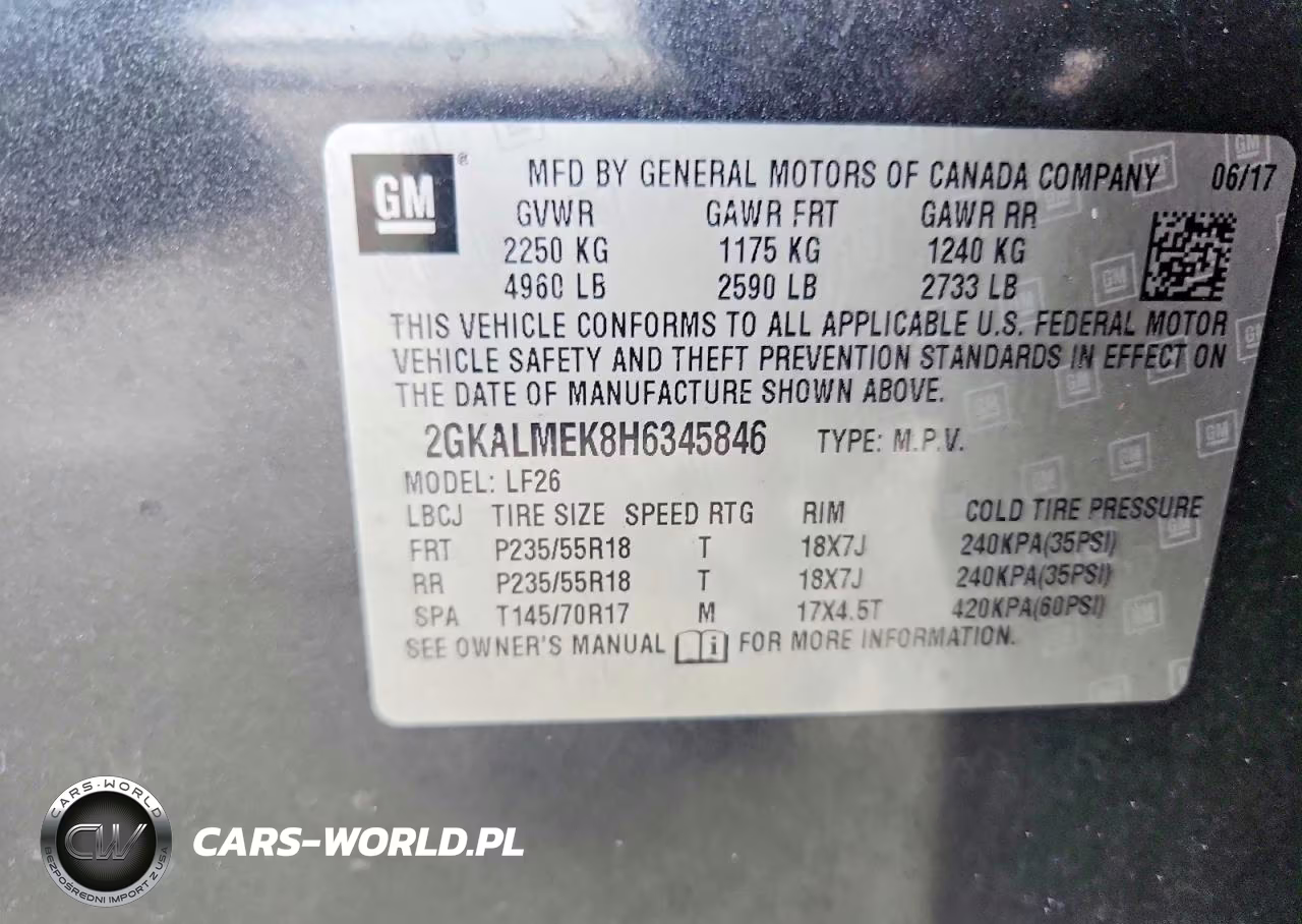 2017 GMC Terrain Sle VIN:2GKALMEK8H6345846 - 13