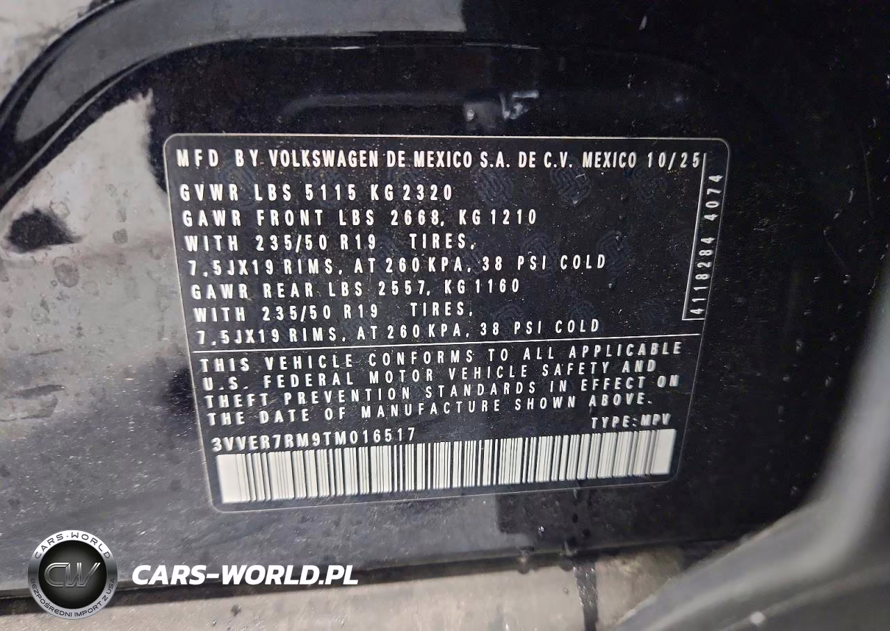 2026 Volkswagen Tiguan Se VIN:3VVER7RM9TM016517 - 13